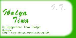 ibolya tima business card